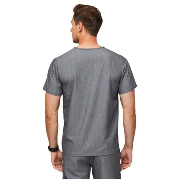 FIGS Leon Three-Pocket Graphite Gray Scrub Top M EUC - Picture 2 of 10